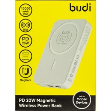 УМБ Budi Power Bank 10000mAh 20W white +безпровідна зарядка №PB081W/Breidon/