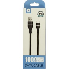 Кабель USB > micro USB WUW №X112M 2.4A 1м black/Breidon/