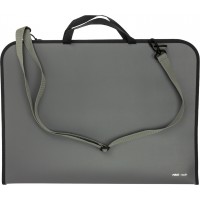 Портфель "CoolForSchool" №CF30006 A3 пласт. на блиск.,сірий(20)