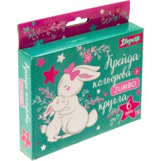 Мел цветной 1 Вересня 6 шт Jumbo Bunny (12) (72) 400429