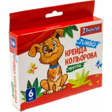 Мел цветной 1 Вересня 6 шт Jumbo Zoo Land (12) (72) 400440