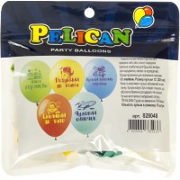 Набір кульок повітряних латексних 12/30см Гордість мами 10 шт Pelican (1) (5) №828048   