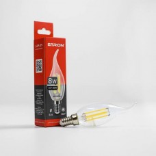 Лампа "Etron Filament Power" прозоре скло LED 1-EFP-129  C37 8Вт 3000K Е14(10)