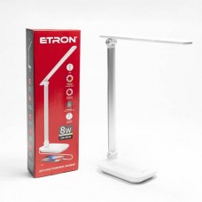 Лампа наст. LED ETRON Desk Lamp step 8W White-silver №1-EDL-425 працює від pawer bank