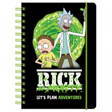 Щоденник-планер недат A5 "Kite" №RM23-438 Rick and Morty тв.обкл.