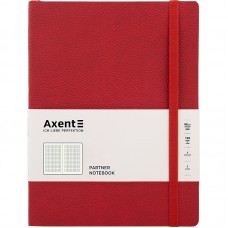 Блокнот В5 96арк. кліт. карт. "Partner Soft L" червоний №8615-06-A/Axent/(10)(20)