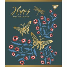 Зошит A5 YES 18арк. кліт. мат. ВДЛ+ УФ-виб+Pantone Gold "Happy" №766817(10)(200)