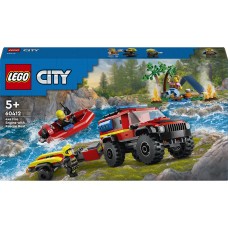 Конструктор "LEGO" City Пожежний позашляховик з рятувальним човном №60412(3)