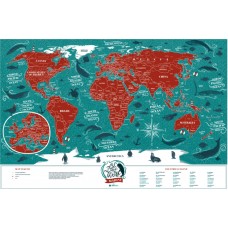 Скретч карта світу "Travel Map Marine World" (англ) в тубусі/Dream&Do/