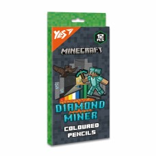 Олівці кольор. 12 кольор. "Yes" №290720 Minecraft. Diamond Miner(12)(240)