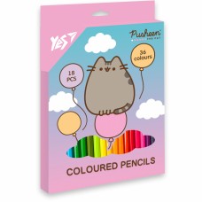 Олівці кольор. 36 кольор./18шт "Yes" №290751 Pusheen. Balloons(8)(160)