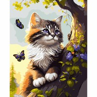 Картини по номерах "Кошеня з очима неба" 40х50см №954777/Santi/