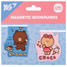 Закладка магніт. "Yes" №708106 Line Friends Brown and Choco 2шт(10)(50)