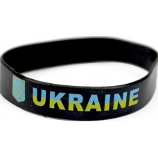 Браслет силіконовий "Ukraine" чорний №783009(1)(50)(500)