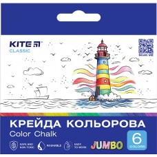 Крейда кольор. "Kite" №K-073 6кольор. Jumbo Classic(20)(60)