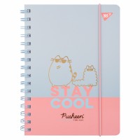 Блокнот пруж. А5 80арк. "Pusheen" з гумкою №151885/Yes/(1)(10)(20)