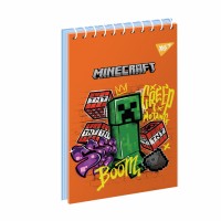 Блокнот пруж. А7 80арк. кліт. карт. обкл. Minecraft №151948/Yes/(6)(336)