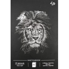 Скетчбук A6 20арк. б/лін. "Animals sketchbook" three,лев №40425/Profiplan/(20)