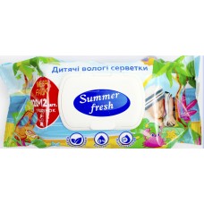 Серветки вологі Super Fresh Summer 132шт №1738(8)