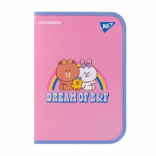 Папка факульт."Yes"A4 №492223"LineFriends.Dream"пласт.на блискавці,з внутр.кишенею(12)(48)