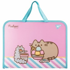 Папка-портфель "Yes" №492238 А4 "Pusheen. Stormy" з ручками(12)(48)