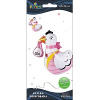 Кулька повітр. фольгована "Baby Shower дівчинка" 72см №835716/Pelican/(1)(5)