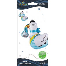 Кулька повітр. фольгована "Baby Shower хлопчик" 72см №835717/Pelican/(1)(5)