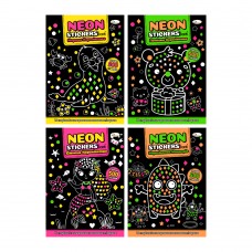 Розмальовка з неоновими наліпками "Neon Stickers book" 500 наліпок №РМ-69/Апельсин/(16)