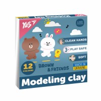 Пластилін "Yes" Line Friends 12 кольор. 240гр №540670(20)