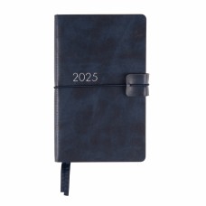 Щоден. B6 "Leo Planner" дат2025 176арк. Glory м'яка обкл., темно-синій №252511