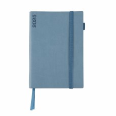 Щоден. A5 "Leo Planner" дат2025 184арк. Bianco м'яка обкл.,сизо-блакитний №252542(10)