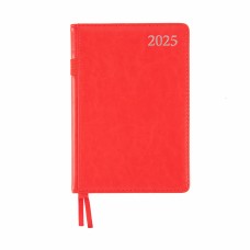 Щоден. A5 "Leo Planner" дат2025 184арк. City тв. обкл.,червоний №252543