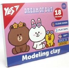 Пластилін "Yes" Line Friends 18 кольор. 360гр №540679(14)(44)