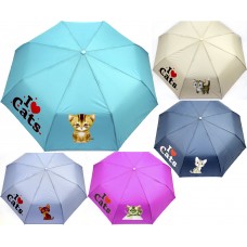 Парасолька жін. напівавтомат "I love cats" №N2089(12)(60)